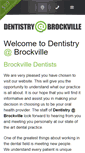 Mobile Screenshot of dentistryatbrockville.ca